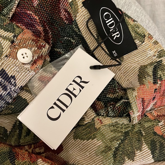 Cider Retro Floral Corduroy Patchy Mini Dress - Picture 3 of 6